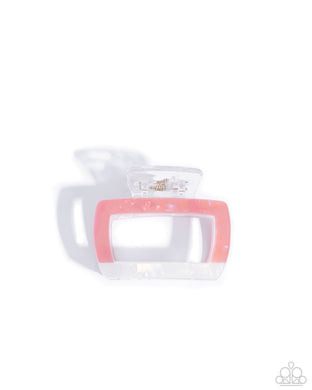 Transparent Texture Orange Hair Claw