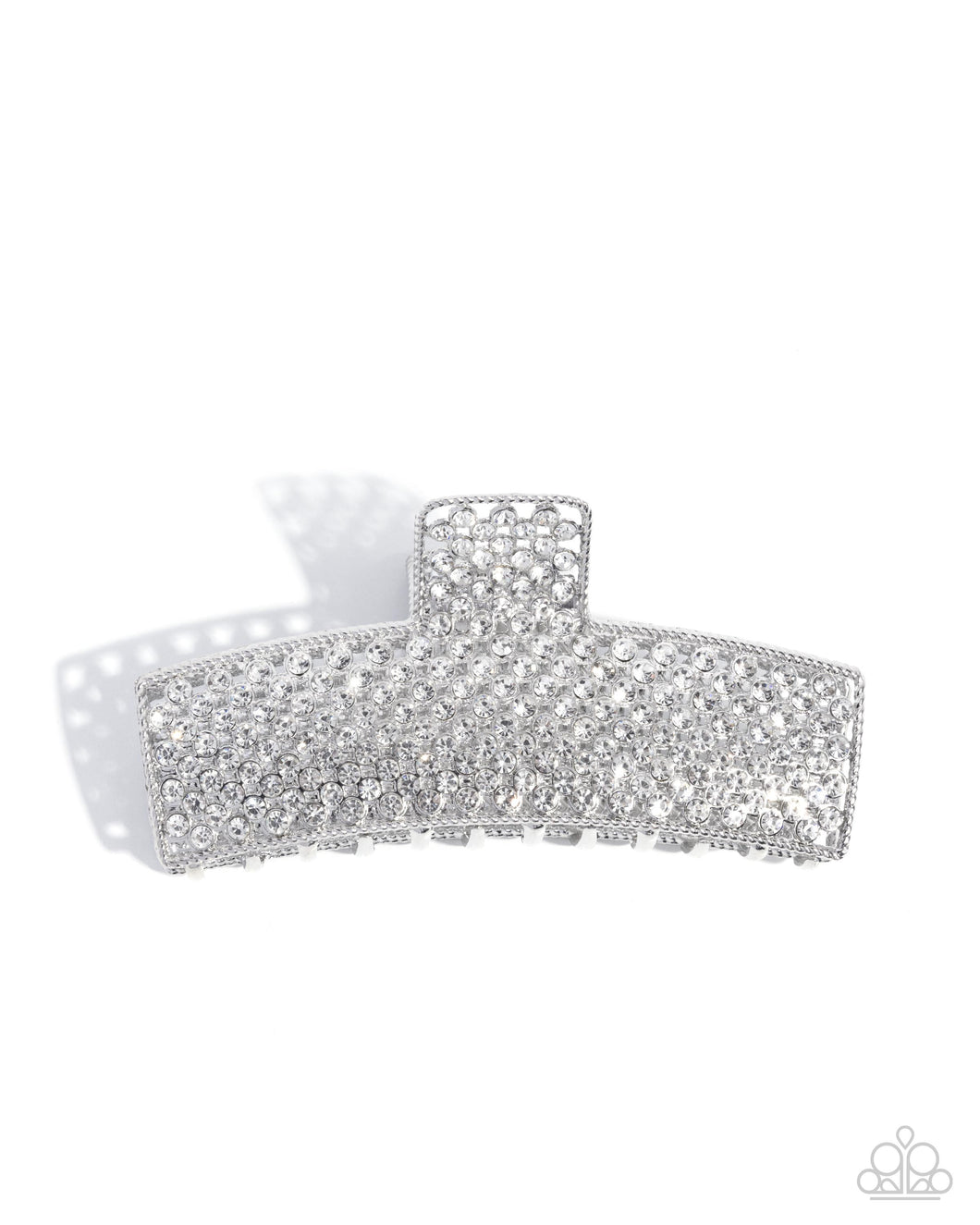 Glittery Gesture White Hair Claw