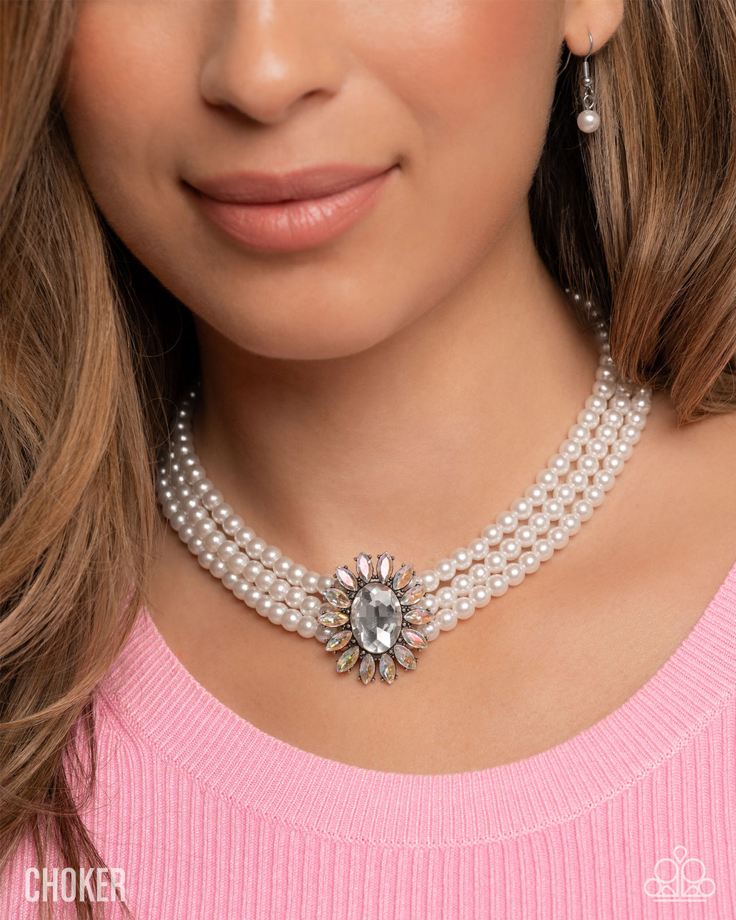 Opulent Observation White Choker