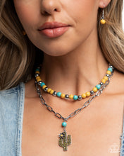 Load image into Gallery viewer, Cactus Cascade Yellow Necklace