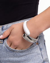 Load image into Gallery viewer, Painted Partner White Hinged Bracelet