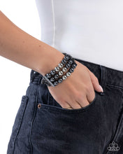 Load image into Gallery viewer, Sarcastic Stack Black Bracelet