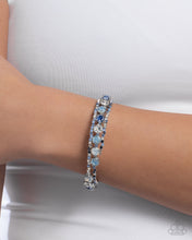Load image into Gallery viewer, Shimmery Sample Blue Coil Bracelet