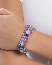 Load image into Gallery viewer, Colorful Conversation Purple Bracelet