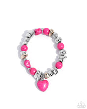 Load image into Gallery viewer, Adorably Asymmetrical Pink Bracelet