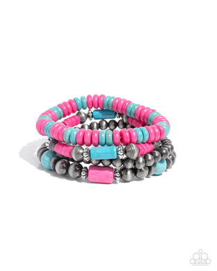 Adorably Abundant Pink Bracelet
