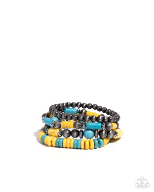 Adorably Abundant Yellow Bracelet