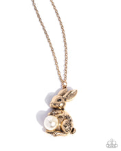 Load image into Gallery viewer, Easter Bunny Gold Necklace