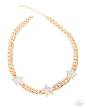 Load image into Gallery viewer, Uncle Sam Stars Gold Necklace