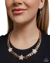Load image into Gallery viewer, Uncle Sam Stars Gold Necklace