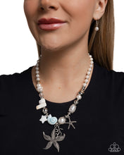 Load image into Gallery viewer, Coastal Cameo Blue Necklace
