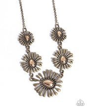 Load image into Gallery viewer, Floral Fin Brass Necklace