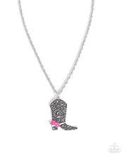 Load image into Gallery viewer, Blazing Boot Pink Necklace