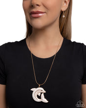 Load image into Gallery viewer, Dolphin Dive Gold Necklace