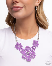 Load image into Gallery viewer, Floral Fandom Purple Necklace