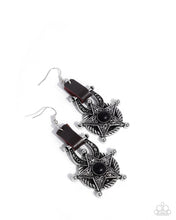 Load image into Gallery viewer, Western Warden Black Earrings