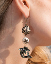 Load image into Gallery viewer, Delightful Dolphin Gold Earrings