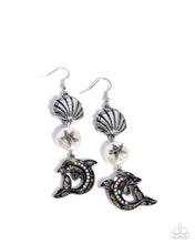 Load image into Gallery viewer, Delightful Dolphin White Earrings