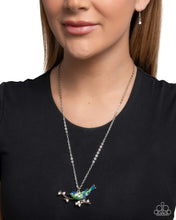 Load image into Gallery viewer, Painted Perch Blue Necklace