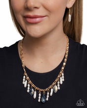 Load image into Gallery viewer, Dangling Destination Blue Necklace