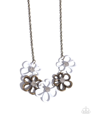 Beau Bouquet Brass Necklace