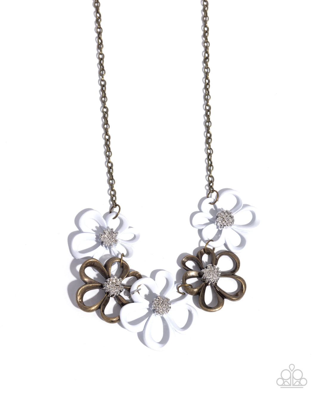 Beau Bouquet Brass Necklace