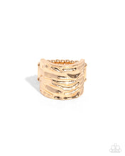 Load image into Gallery viewer, Textured Tenor Gold Ring