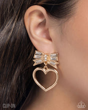 Load image into Gallery viewer, Matchmaking Model Gold Clip On Earrings