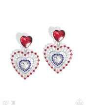 Load image into Gallery viewer, Patriotic Pattern Multi Clip On Earrings