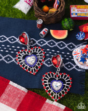 Load image into Gallery viewer, Patriotic Pattern Multi Clip On Earrings