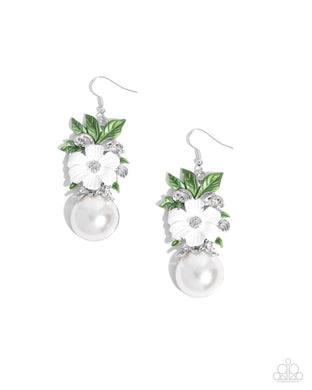 Bouquet Beholder White Earrings