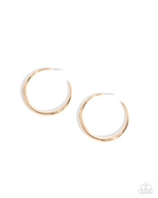 Load image into Gallery viewer, Sleek Selvage Gold Hoop Earrings