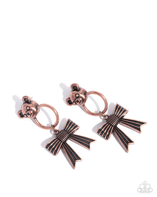 Bear in Mind Copper Earrings