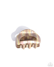 Load image into Gallery viewer, Striped Shopaholic Brown Hair Claw