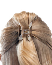 Load image into Gallery viewer, Striped Shopaholic Brown Hair Claw