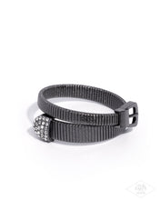 Load image into Gallery viewer, Belted Brilliance Black Coil Bracelet
