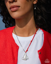 Load image into Gallery viewer, Sailboat Shimmer Red Necklace