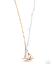 Load image into Gallery viewer, Sailboat Shimmer White Necklace