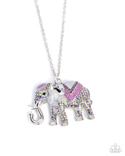 Load image into Gallery viewer, Educated Elephant Purple Necklace