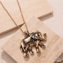 Load image into Gallery viewer, Elaborate Elephant Gold Necklace