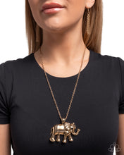 Load image into Gallery viewer, Elaborate Elephant Gold Necklace