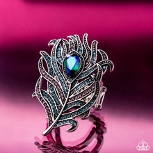 Load image into Gallery viewer, Polished Peacock Blue Ring