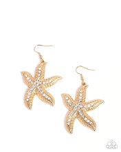Load image into Gallery viewer, Seize the Starfish Gold Earrings