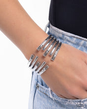 Load image into Gallery viewer, Working Wraparound Silver Hinge Bracelet