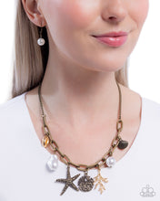 Load image into Gallery viewer, Coral Collection Brass Necklace