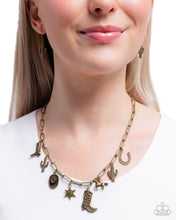 Load image into Gallery viewer, Hoedown Throwdown Brass Necklace