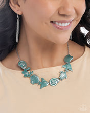 Load image into Gallery viewer, Coastal Shelf Blue Necklace