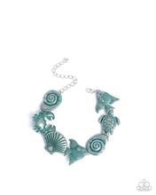 Load image into Gallery viewer, Coastal Shelf Blue Necklace