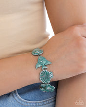 Load image into Gallery viewer, Coastal Shelf Blue Necklace