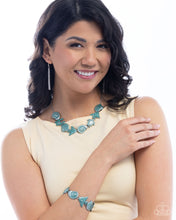 Load image into Gallery viewer, Coastal Shelf Blue Necklace